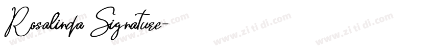 Rosalinda Signature字体转换